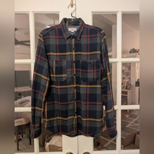 J Crew Wallace & Barnes Button Down Flannel Shirt Multicolor Plaid